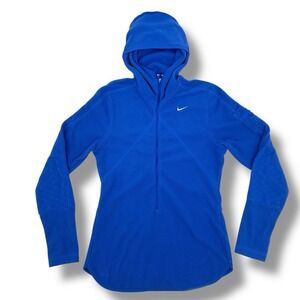 Nike Therma Fit Micro Fleece Blue Hoodie Women's Small Half Zip  Athletic Gorp